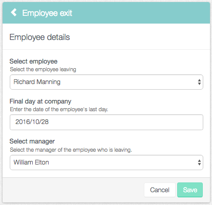 HR fills in the employee's details