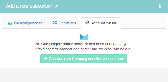 Connect your Campaign Monitor account now
