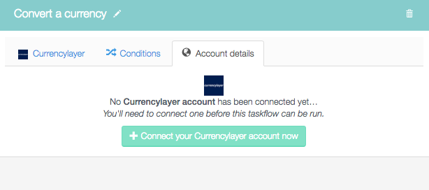 Connect your currencylayer account now