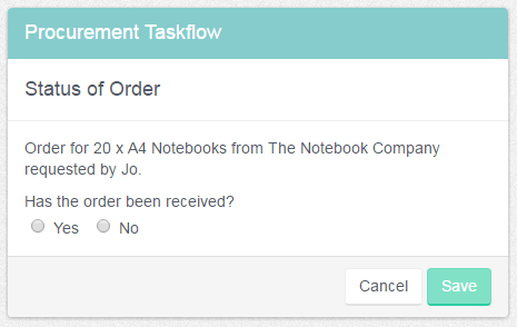 The receptionist will simply tick ‘Yes’, and Jo will be sent an email!