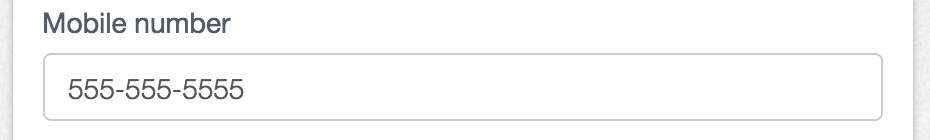 For mobile, telephone and fax numbers.