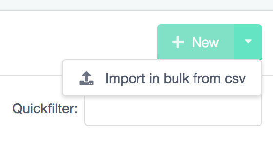 Import in bulk from a csv file