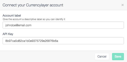 Paste the API Key