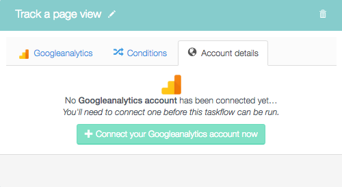 Connect your Googleanalytics account now