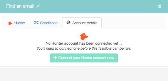Connect your hunter account now