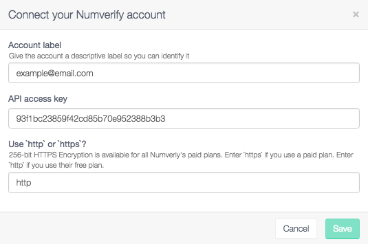 Paste the API Key