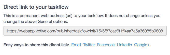 Direct link to your workflow under Workflow settings