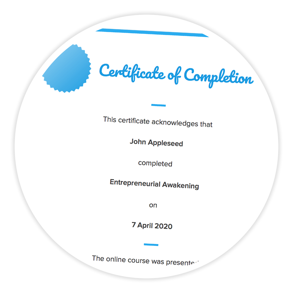 Issue beautifully designed certificates of completion